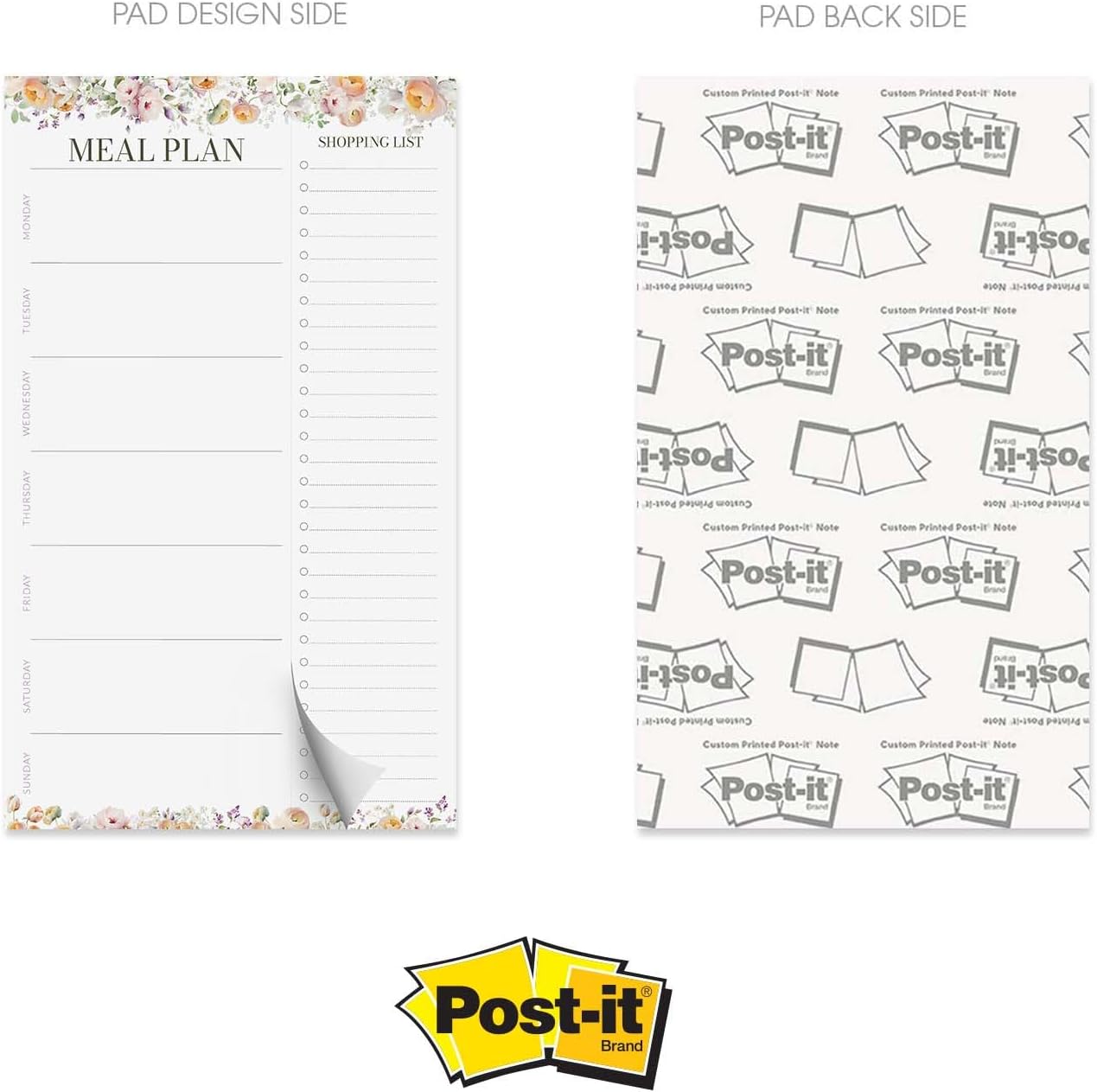 Modern Habit Tracker Sticky Note Pad / 50 Sheets / 8" x 11.5" Positive Habit List Sticky Notes/Weekly Accountability Checklist/Made in The USA