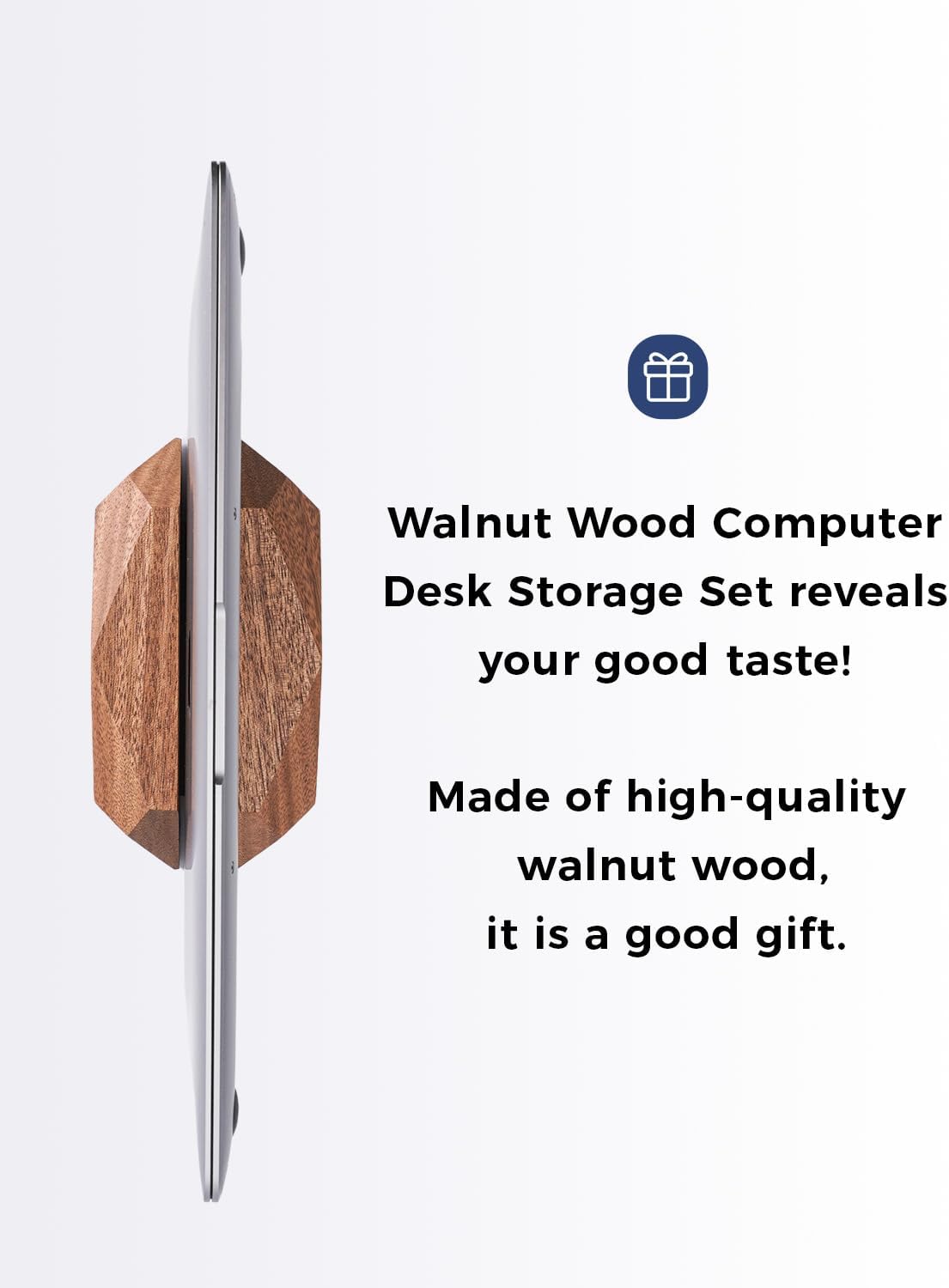 Dual Laptop Holder Adjustable Vertical Laptop Stand, 2 Slots MacBook Stand Wood,Wooden Laptop Stand,Vertical Laptop Holder for Desk, Widen Dock Fits All MacBook/Surface pro