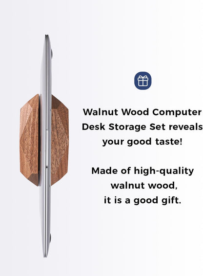 Dual Laptop Holder Adjustable Vertical Laptop Stand, 2 Slots MacBook Stand Wood,Wooden Laptop Stand,Vertical Laptop Holder for Desk, Widen Dock Fits All MacBook/Surface pro
