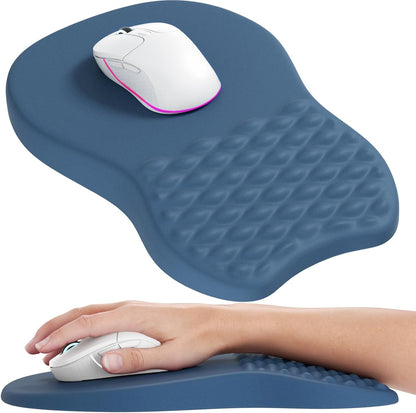 MROCO Ergonomic Mouse Pad with Wrist Support, Memory Foam Wrist Rest Mouse Pad, Non-Slip Base, Smooth Surface for Office & Home, Black