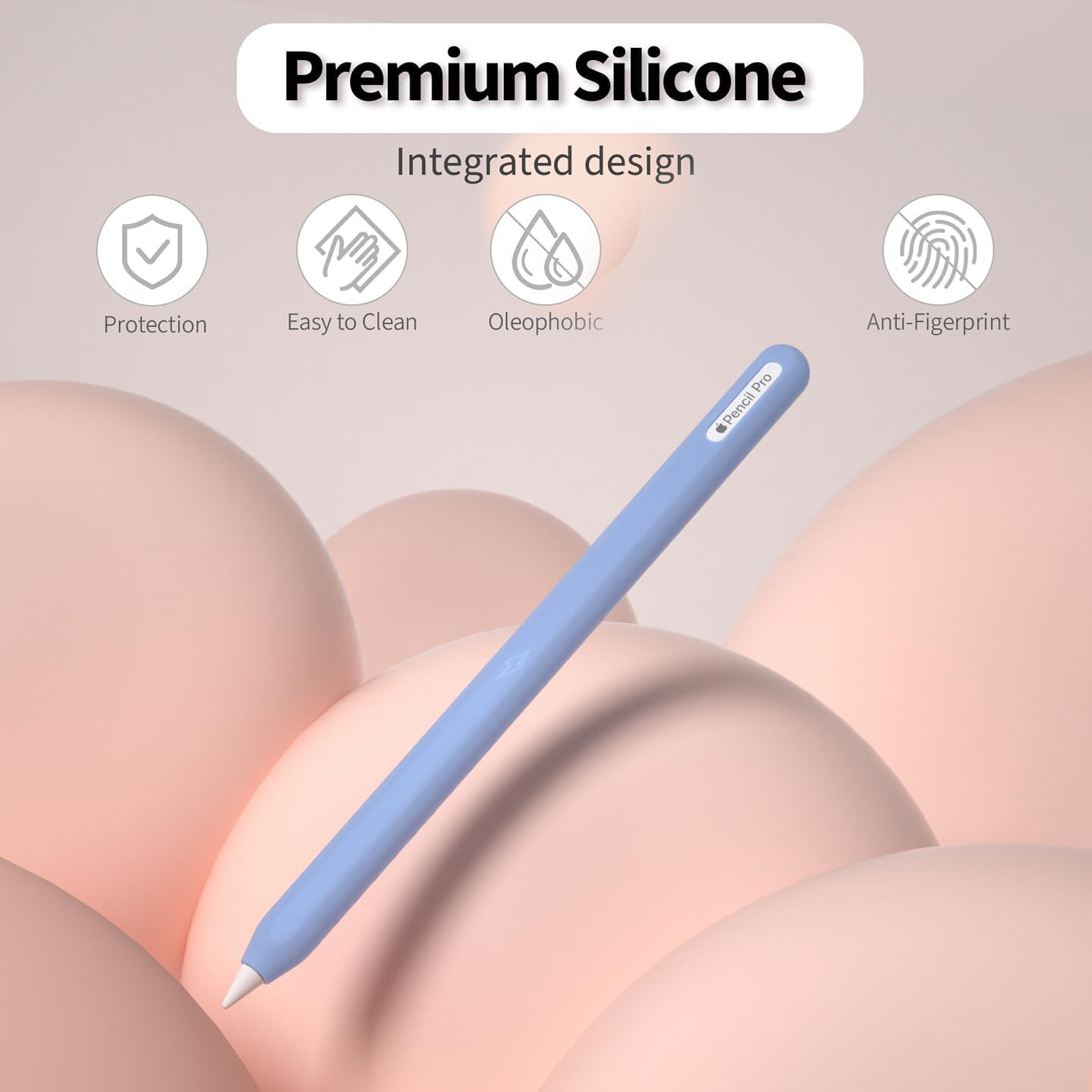 Ultra Thin Protective Pencil Cover for Apple Pencil Pro &Apple Pencil 2nd Gen Silicone Case Sleeve Compatible with Apple Pencil Pro (Pink)