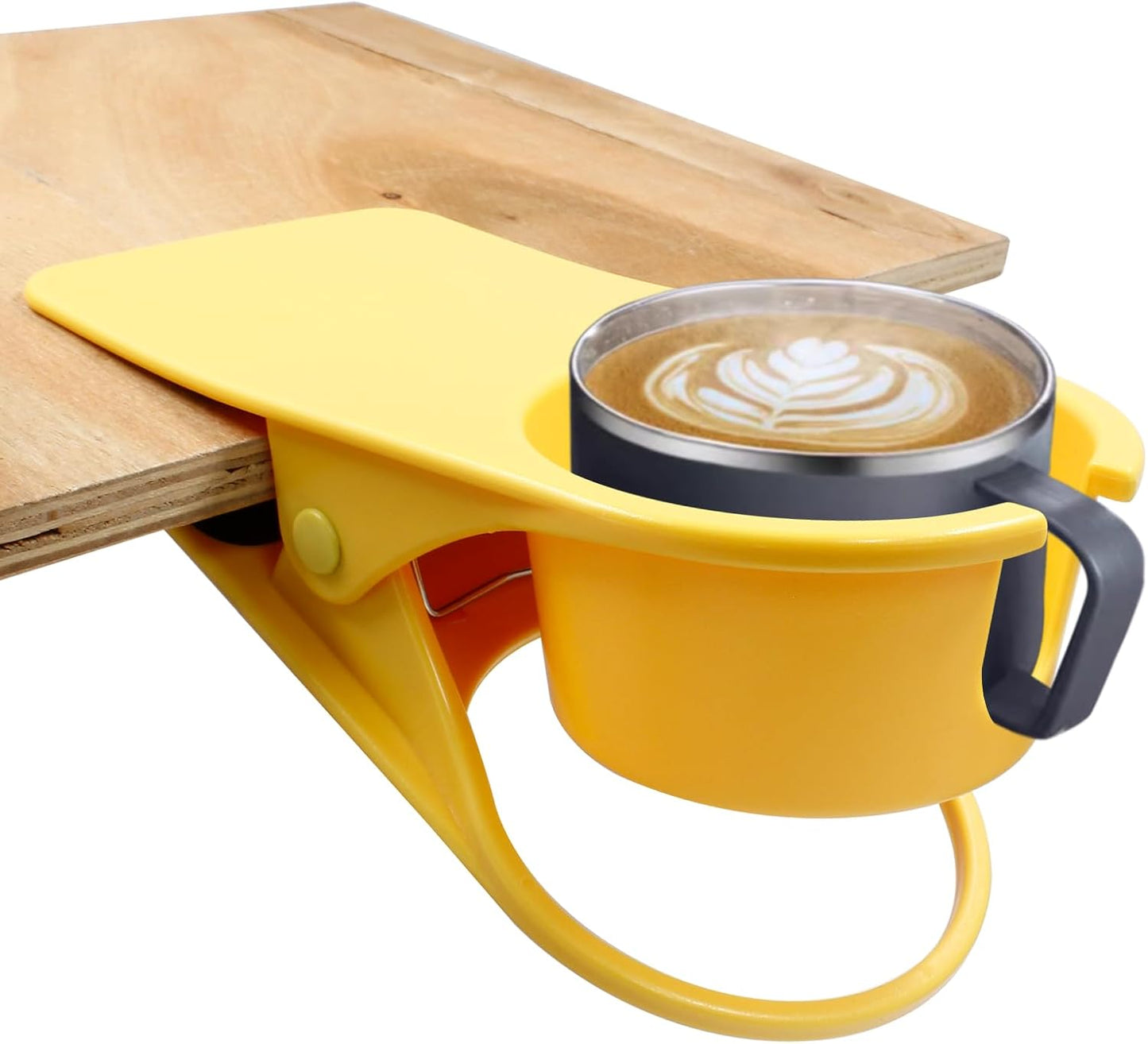 Jiozermi Drinking Cup Holder Clip, Desk Drink Holder Clip Adirondack Chair Cup Holder with Clip Cup Clip Holder for Water Drink Beverage Soda Coffee Mug(Blue)
