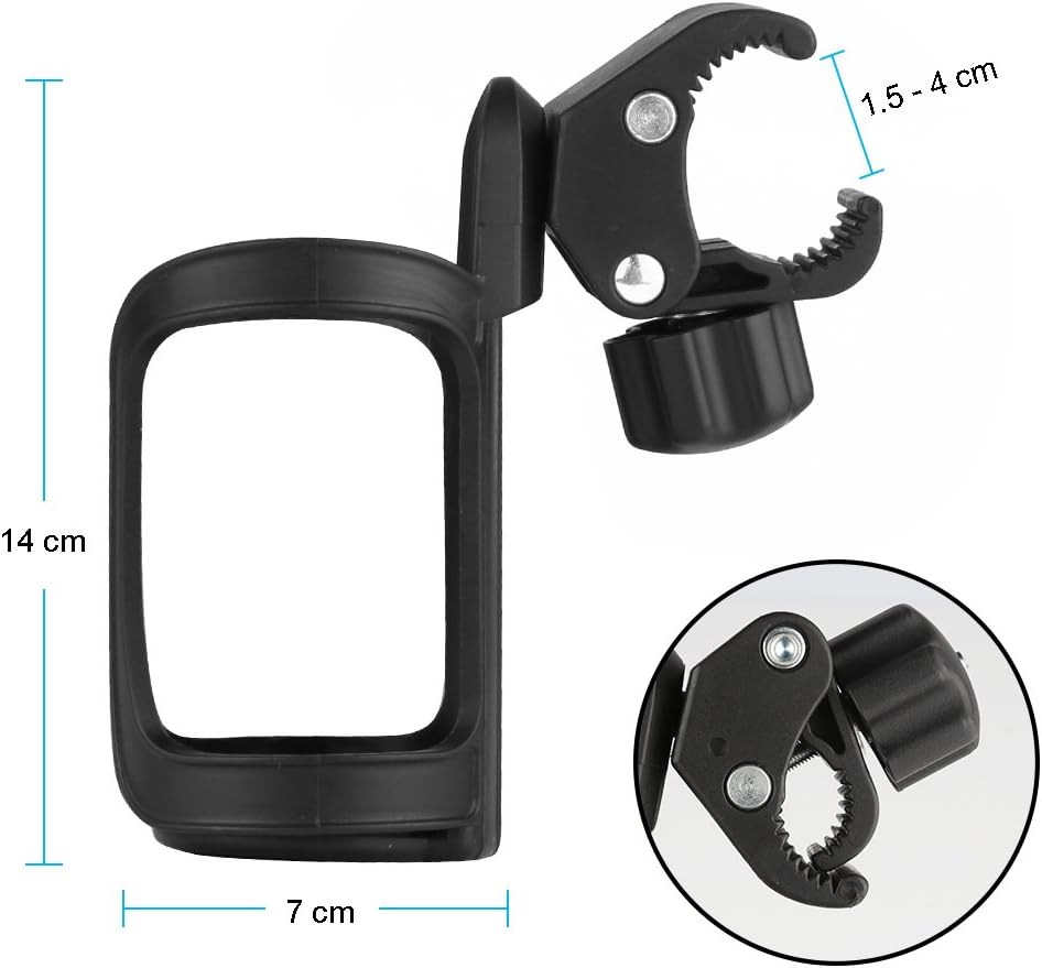 Accmor Bike Cup Holder, Bike Water Bottle Holders, Universal 360 Degrees Rotation Cup Holder for Bicycle, Stroller, Scooter, Walker, Wheelchair, Bike Bottle Holders for Kids Adults, 1 Pack
