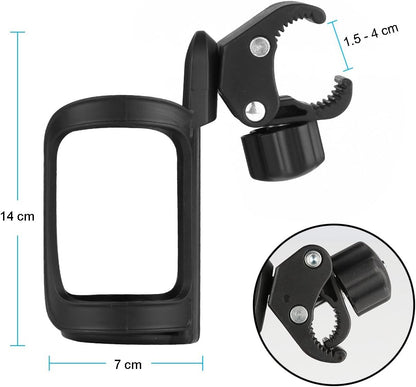 Accmor Bike Cup Holder, Bike Water Bottle Holders, Universal 360 Degrees Rotation Cup Holder for Bicycle, Stroller, Scooter, Walker, Wheelchair, Bike Bottle Holders for Kids Adults, 1 Pack