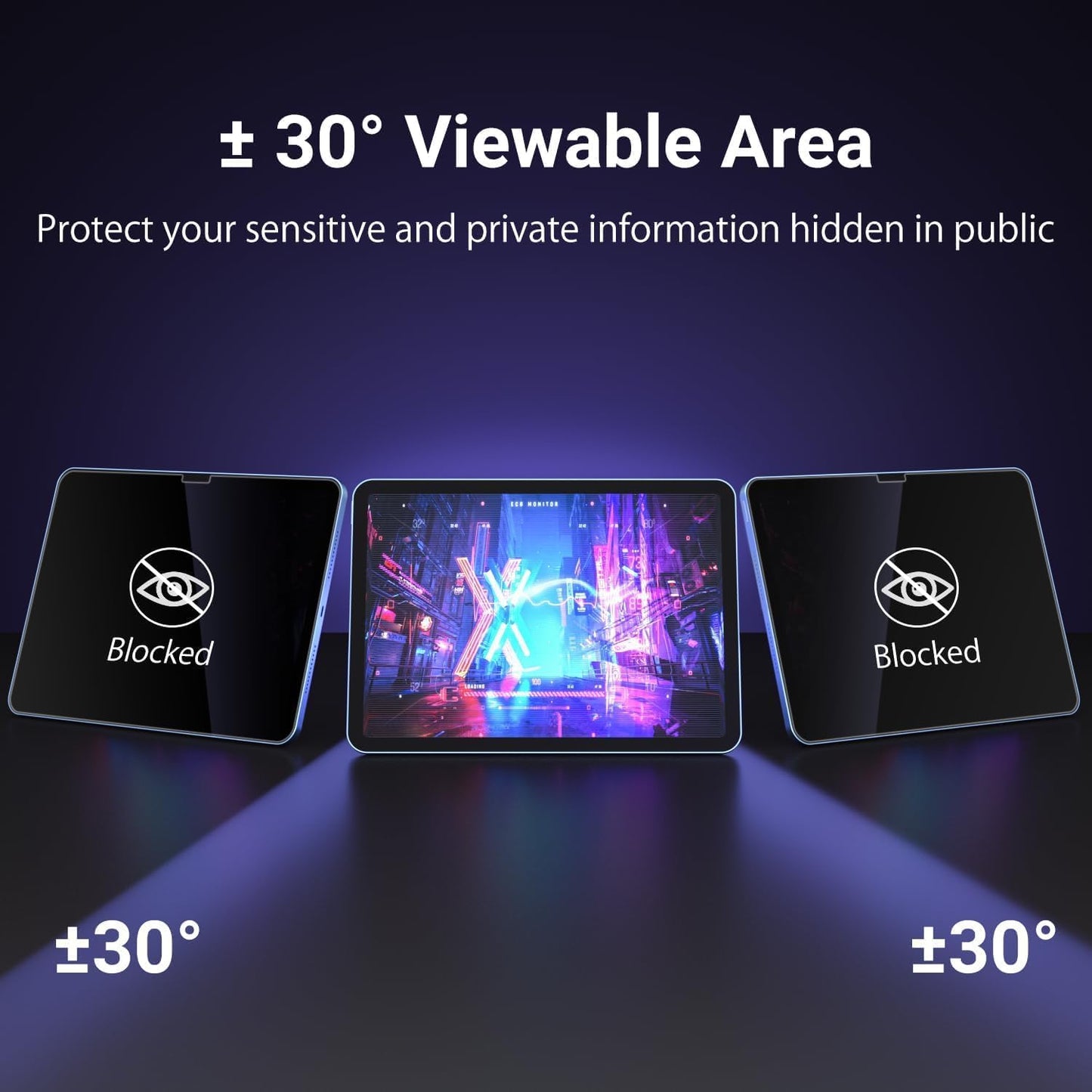 [2-Pack] Privacy Screen For Computer Monitor, 27-Inch 16:9 Aspect Ratio; Anti Spy/Bule Light/Glare And Eye Protection, 2 Install Ways Removable For Office, Airport, Cafe And Other Public Area; Diagonal 27 Inches, Width 23.53 Inches, Height 13.24 Inches