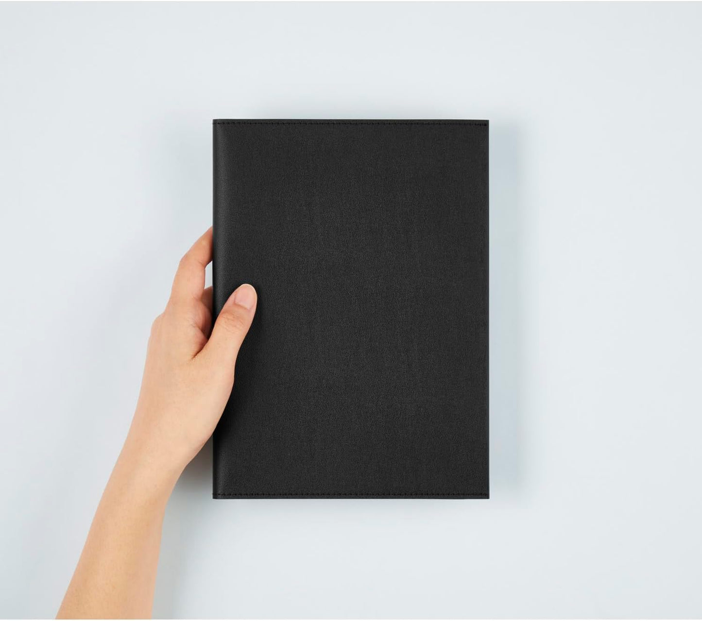Maruman Mnemosyne Lined Notebook- Vertical A5, 5.83" x 8.27", 70 Sheets / 140 Pages, 7mm College Ruled With Center Line Journal, Perforated Pages & Wire-Bound to Lay Flat, Black, Made in Japan - Colors B