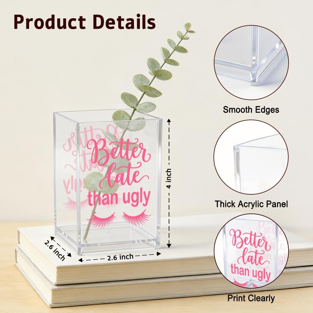 The Makeup Artist Acrylic Cosmetic Pencil Pen Holder, Funny Vanity Accessories for Girls, Makeup Brushes Holder for Beauty Specialist Esthetician, Make Up Artist MUA Appreciation Gifts