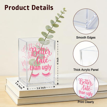 The Makeup Artist Acrylic Cosmetic Pencil Pen Holder, Funny Vanity Accessories for Girls, Makeup Brushes Holder for Beauty Specialist Esthetician, Make Up Artist MUA Appreciation Gifts