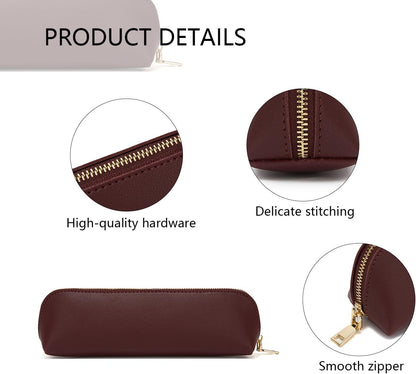 Canvas Pencil Case Cotton Canvas and Simple Multifunctional Pencil Bag Zipper Portable Storage (Black)