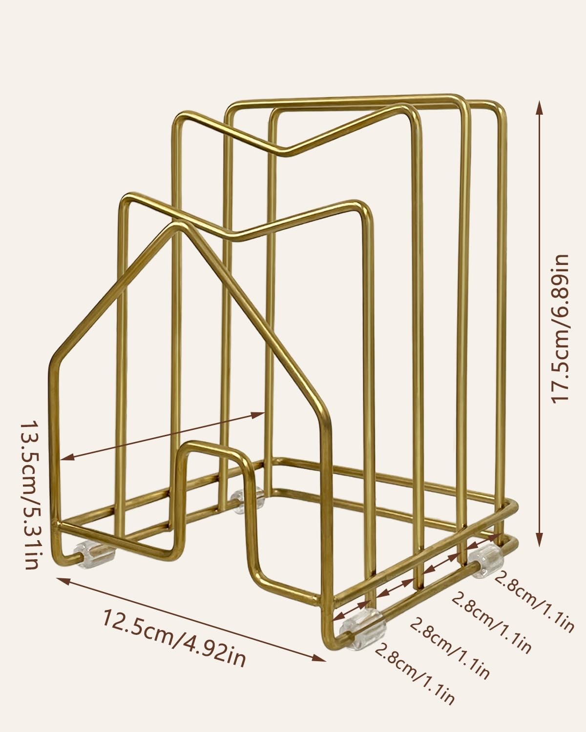SUNFICON Cutting Board Rack Chopping Board Organizer Stand Holder Kitchen Countertop Pots Pan Lids Rack Organizer Flat Steel 4.92 x 5.7 x 8.47 in. Black