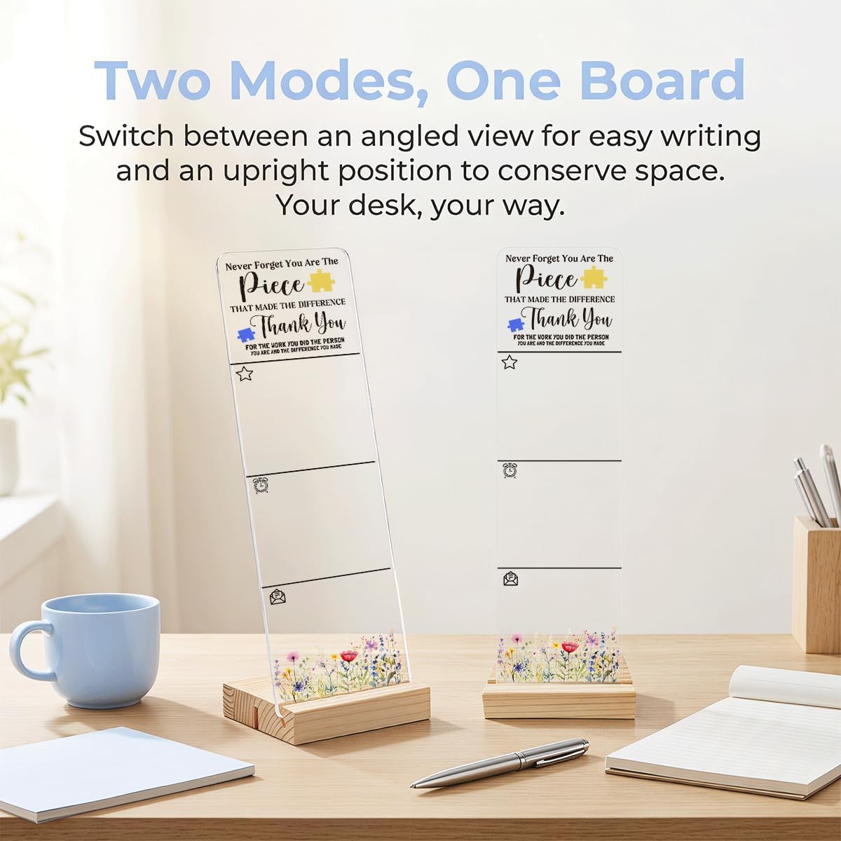 Sticky Note Holder Acrylic Monitor Memo Board Desk Organizers and Accessories Desk Decor Post It Note Holder with 200Pcs Sticky Notes Funny Sarcastic Office Positive Desk Sign