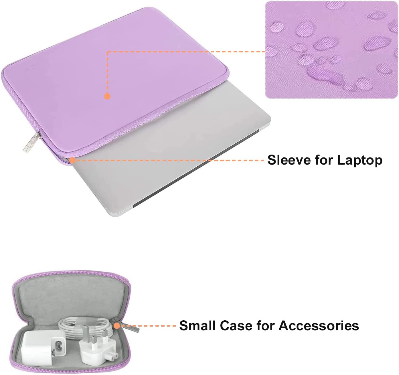 MOSISO Laptop Case 13.3 inch, 13-13.3 inch Laptop Sleeve Bag Compatible with MacBook Air/Pro 13/Pro 14 M5 M4 M3 M2 M1, HP Dell ASUS Lenovo, Neoprene Computer Sleeve Bag with Small Case, Baby Pink - Colors A