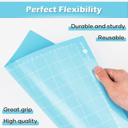 HTVRONT 5 Packs Self Healing Cutting Mat- 12" x 18” Double-Sided Cutting Mats for Crafts, A3 High-Density Sewing Mat with Grid for Fabric Quilting Modeling Hobby Scrapbooking Project