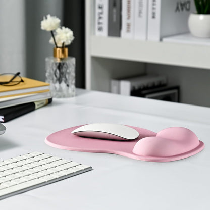 EooCoo Ergonomic Mouse Pad with Gel Wrist Rest Support, Middle Concave Design for Natural Wrist Alignment, Non-Slip Base Mousepad for Laptop, Computer, Office Desk Accessories, Carpal Tunnel Syndrome