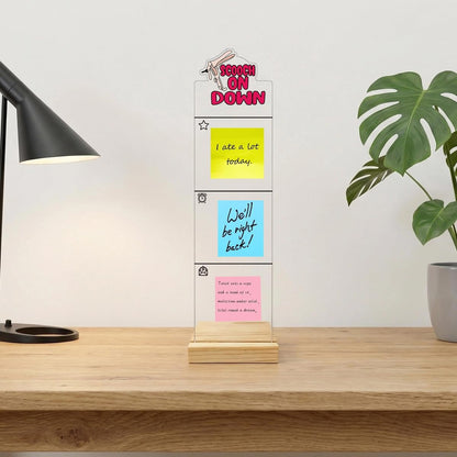 Monitor Memo Board Computer Monitor Memo Board Sticky Note Organizer Hold On Partner Im Overstimulated Sign Acrylic Desk Accessories Removable Wooden Base Set Sticky Notes 100 Sheets 11.8×3.1 inches