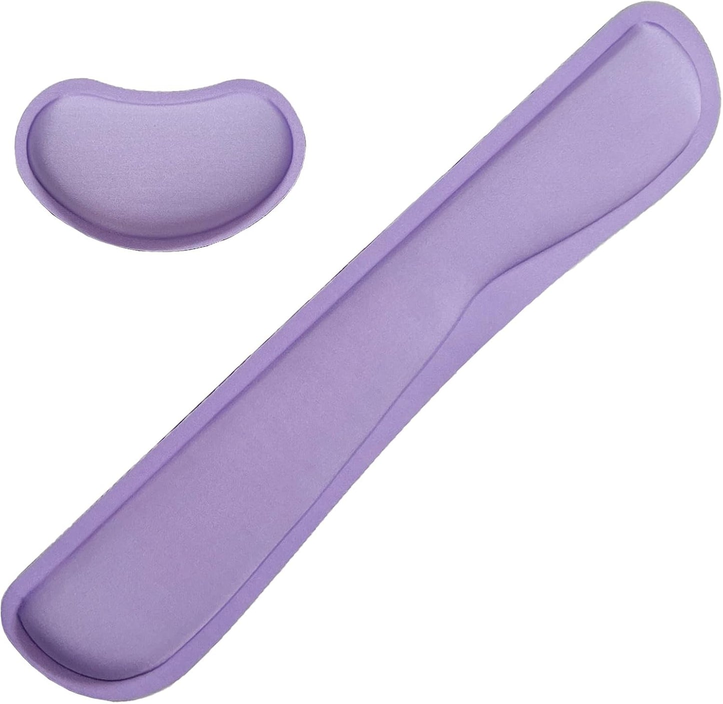 Keyboard Wrist Rest Mouse Wrist Support Set, Memory Foam Wrist Rest Pad for Computer Laptop Keyboard Mouse, Ergonomic Wrist Cushion Support for Typing Pain Relief, Gaming Home Office, Flowers Grass