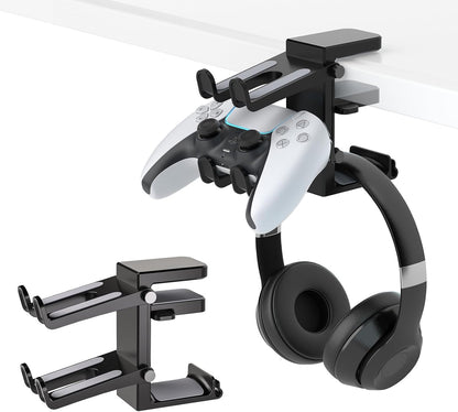 Game Headphone Stand for Desk Mini Headphone Hanger Holder with Strong Adhesive Game Headset Stand Headphone Holder-Under Desk…