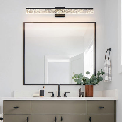 AIJIASI 39-Inch Brushed Gold Vanity Light Fixture, 28W Dimmable LED Modern Light Bar for Bathroom Mirror, Restroom, Bedroom (3000K)
