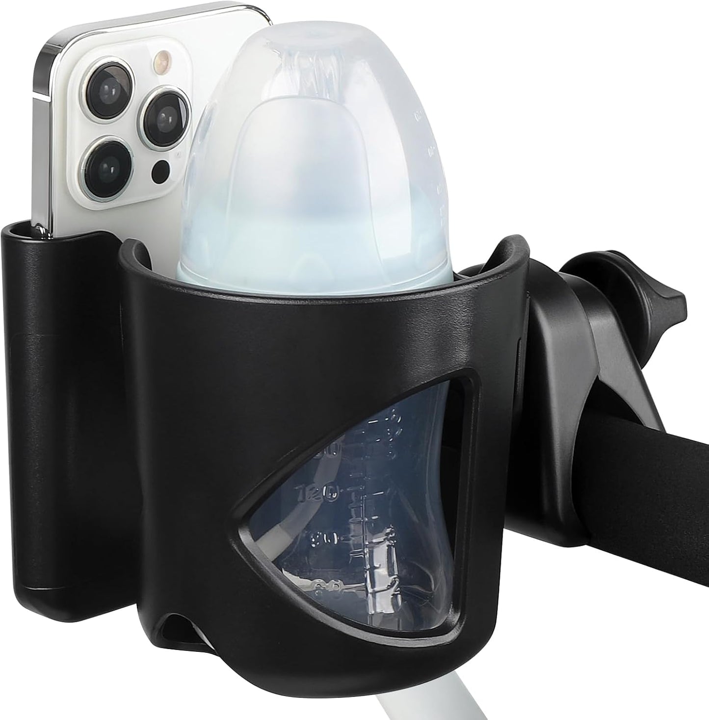 Accmor Stroller Cup Holder, Universal Cup Holder for Stroller Walker Bike, 360° Rotatable Large Caliber Designed Bottle Holder for Stroller, Bike, Wheelchair, Scooter