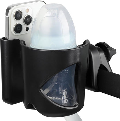 Accmor Stroller Cup Holder, Universal Cup Holder for Stroller Walker Bike, 360° Rotatable Large Caliber Designed Bottle Holder for Stroller, Bike, Wheelchair, Scooter