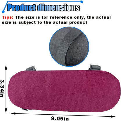 BDZMC 2PCS Car Seat Armrest Covers, Soft & Comfortable Office Chair Arm Pad, Anti-Scratch Car Armrest Cushion, Universal Car Armrest Pillow Protector Cover for Most Cars (Grey)