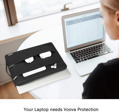 Voova 15.6 16 Inch Laptop Sleeve Case Compatible with MacBook Pro 16 M1/M2/M3/M4 Max 2019-2025, 15.6-16” Hp Lenovo Acer Asus, Waterproof Slim Computer Bag Cover with Handle, Grey