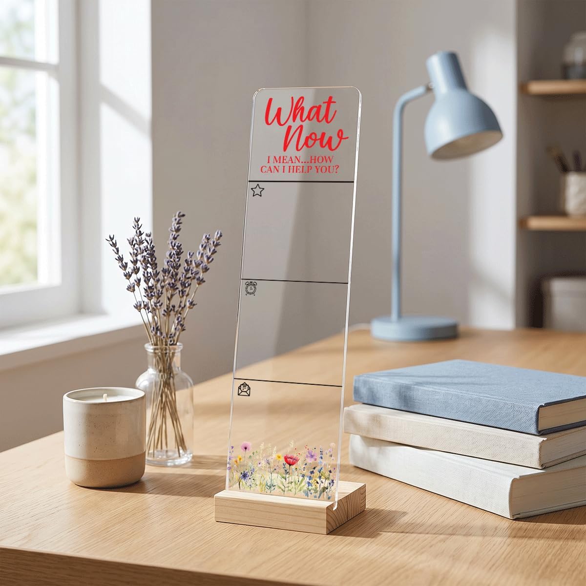 Sticky Note Holder Acrylic Monitor Memo Board Desk Organizers and Accessories Desk Decor Post It Note Holder with 200Pcs Sticky Notes Funny Sarcastic Office Positive Desk Sign