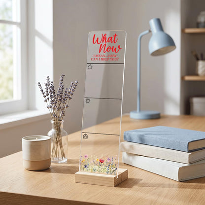 Sticky Note Holder Acrylic Monitor Memo Board Desk Organizers and Accessories Desk Decor Post It Note Holder with 200Pcs Sticky Notes Funny Sarcastic Office Positive Desk Sign