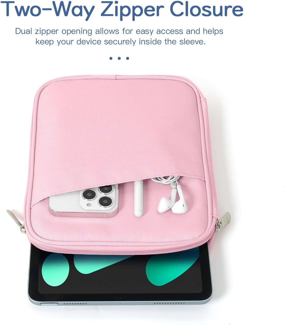 Dadanism 9-11" Tablet Sleeve Bag Carrying Case for iPad (A16) 11th Gen 11", iPad 10th Gen 10.9" Air 5/4, iPad Air M4/Pro 11", iPad 9/8/7th, Galaxy Tab A11+ Plus 11", Remarkable 2 10.3", Black