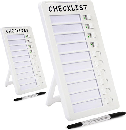 Dry Erase Chore Chart, Standable Whiteboard Checklist Board, Chore Chart for Kids Routine Chart with a Pen (Standable)
