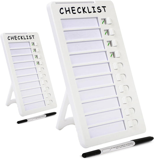 Dry Erase Chore Chart, Standable Whiteboard Checklist Board, Chore Chart for Kids Routine Chart with a Pen (Standable)