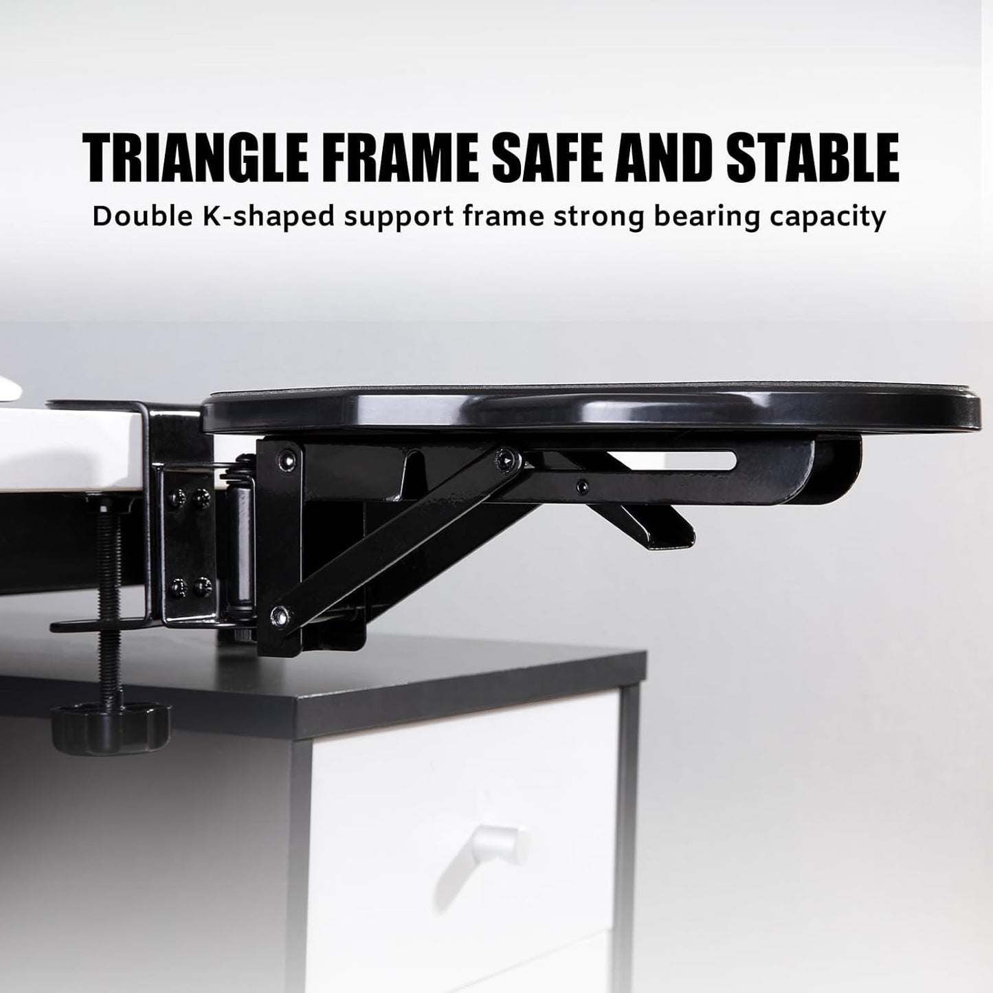 Computer Arm Rest for Desk, 180° Adjustable Rotating Desk Extender Tray, 90° Foldable Elbow Arm Support, Ergonomic Desk Arm Wrist Rest Shelf for Home and Office