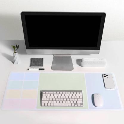 LOUKIN Erasable Dry Erase Desk Mat, 32"x14" Mouse Pad, Writing White Board, Non-Slip Desktop Protector for Office, Home, School (Includes 2 Wet Erase Markers & Cleaning Cloth)