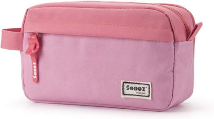 Sooez Original High Capacity Pencil Case, Big Pencil Bag Pouch Box Organizer Pen Case, Aesthetic Supply for Girls Adults, Portable Journaling Supplies with Easy Grip Handle & Loop, Mint Green