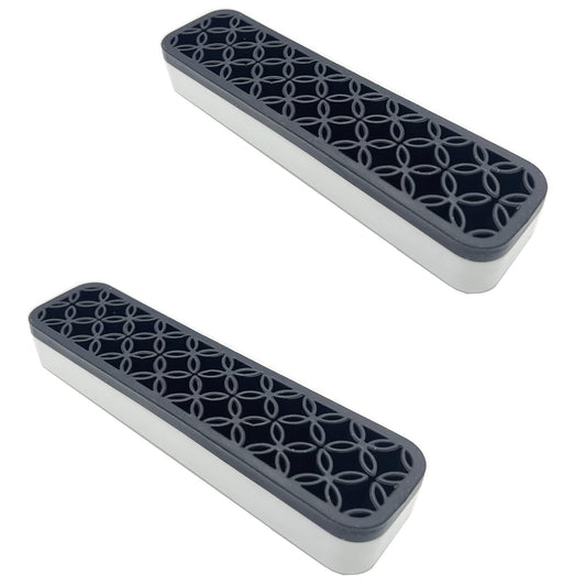 TANG SONG 2 PCS Rectangle Silicone Make up Brush Holder Cosmetic Storage Box Desktop Organizers (Black)