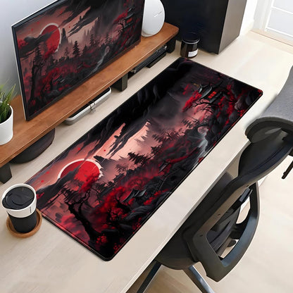 World Map Desk Mat Historical World Map Desk Pad Extra Large Computer Mouse Pad XL Black Topographic Mousepad Keyboard Pad for Desk Gaming Computer Laptop Office Non-Slip Desk Pad 31.5x11.8 in