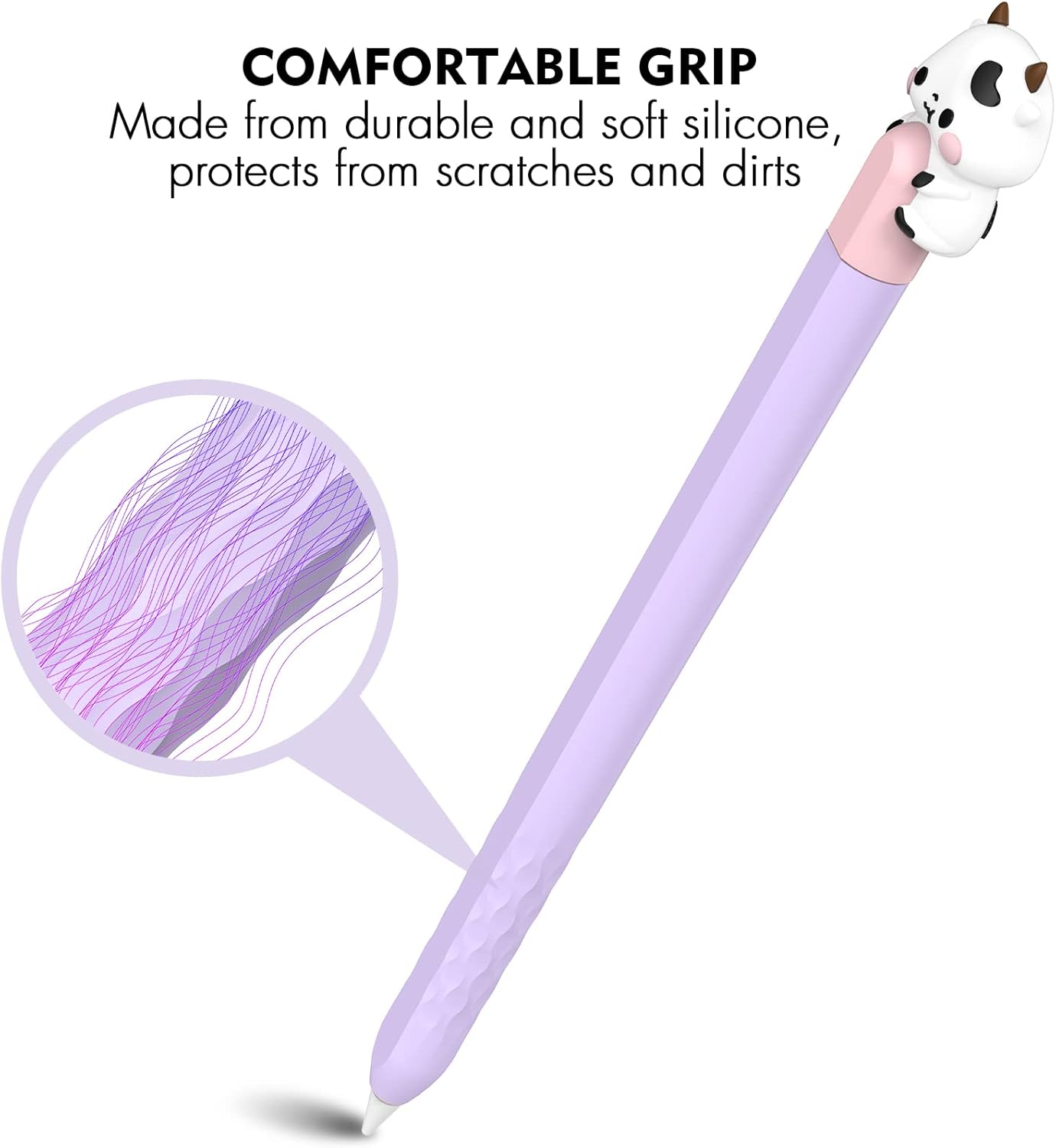 NIUTRENDZ Cute Bear Apple Pencil Case for Apple Pencil 2nd Generation Case Silicone Protective Cover Sleeve Skin Accessories (Brown, Apple Pencil 2nd Generation)