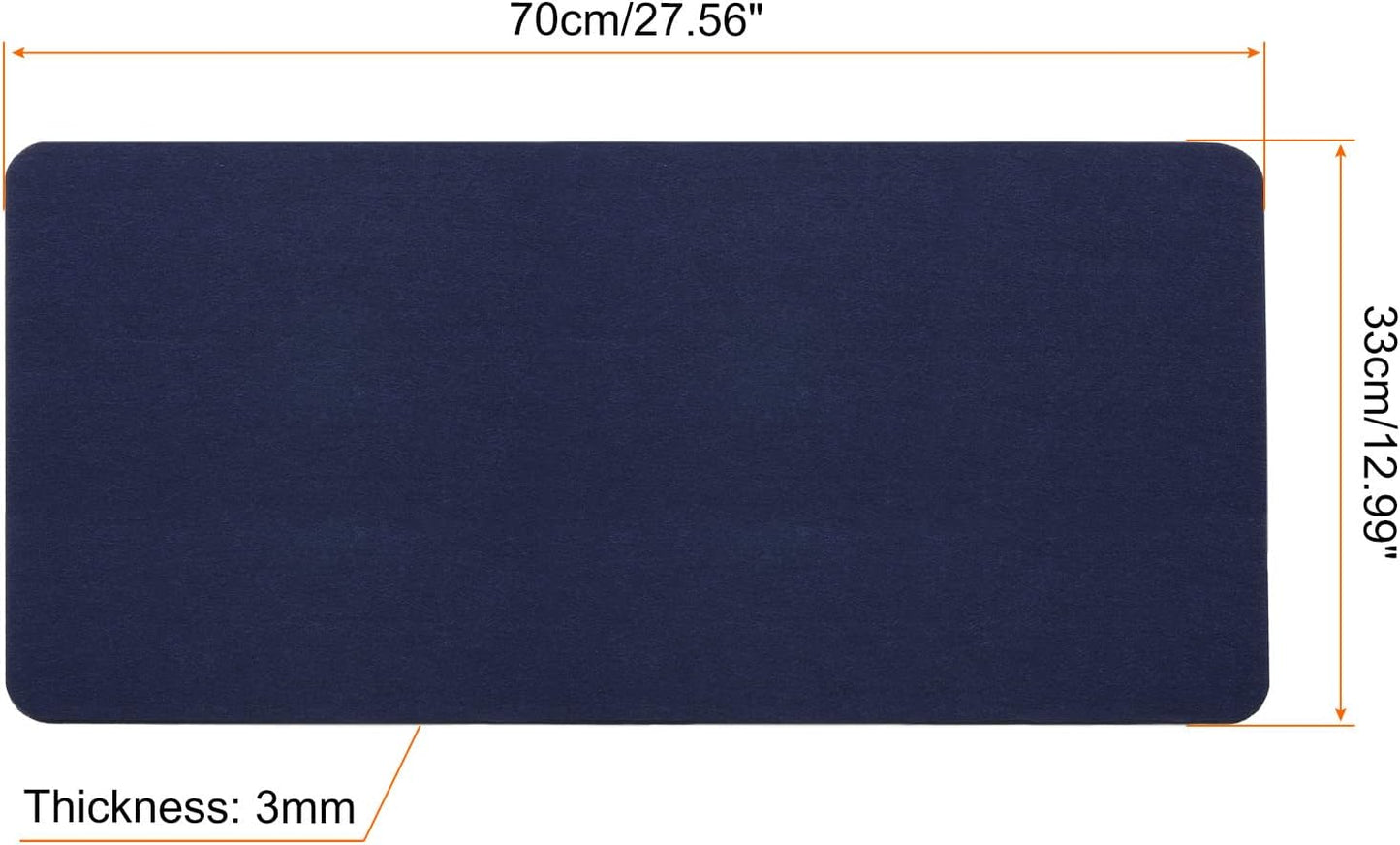 PATIKIL 24"x12" Desk Mat Protector, Felt Dual Side Mouse Pad Writing Mat for Office Home, Gray