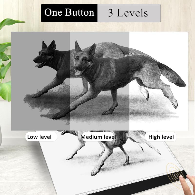 A2 Extra Large Tracing LED Light Pad for Diamond Art, Sketching, Painting - Adjustable Brightness, Sketching, Tracing - USB Powered DIY Diamond Art Light Box - No mesh No dot