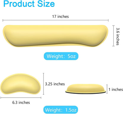 Dapesuom Mouse Wrist Rest, Ergonomic Memory Foam Mouse Wrist for Computer Desk Mats Support, PU Leather Hand Rest Pad Cushion for Gaming, Laptop, Men, Women, Pain Relief & Easy Typing, Black