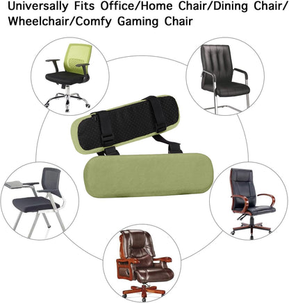 MOSISO Chair Armrest Pads (2 Pack), Memory Foam Home/Office Chair Arm Rest Covers Comfy Computer Gaming Elbow Cushion Removable Washable Elbow Support Forearm Pressure Relief, Black