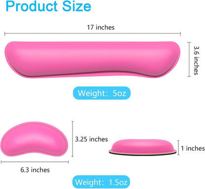 Dapesuom Mouse Wrist Rest, Ergonomic Memory Foam Mouse Wrist for Computer Desk Mats Support, PU Leather Hand Rest Pad Cushion for Gaming, Laptop, Men, Women, Pain Relief & Easy Typing, Black