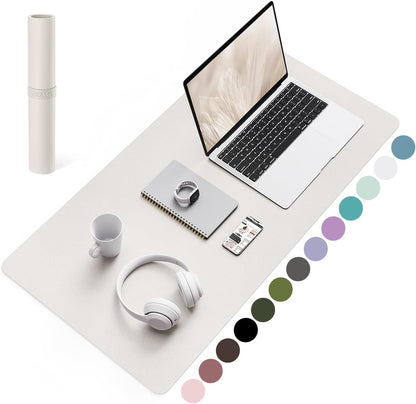 YSAGi Non-Slip Leather Desk Pad, Waterproof Laptop Computer Desk Keyboard Mat, Table Protector Blotter Mat, Large Mouse Pad for Office/Work/Home/Decor(Black, 31.5" x 15.7")
