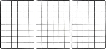 YOKIVE 3Pcs Iron Wire Grid Panel, Decorative Panels Board | Photo Pictures Display Holders Hanging Frame for Home Office (Black, 16"x12")