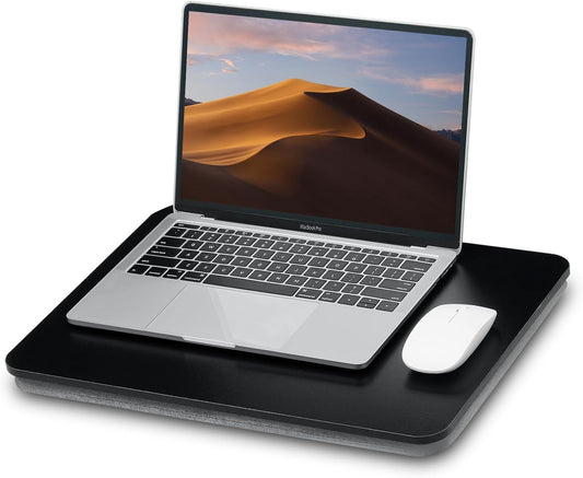 ZEAPTAC Portable Lap Laptop Desk with Pillow Cushion, Fits up to 15.6 inch Laptop, Lap Stand for Bed & Couch & Carpet, Book Tablet/Drawing Board/Computer Laptop Stand - Pink