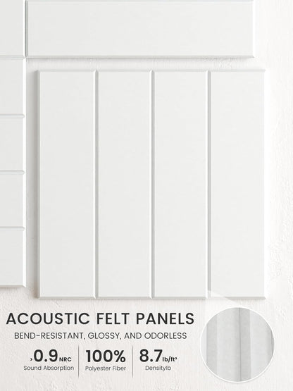 Bumusty Large Cork Board Alternative-48 x 36" Felt Bulletin Board Tiles, with 30 Pushpins, 70 Adhesive Tabs, Bold-Stripe 12-Pack, Cork Boards for Office Push Pin Board Felt Board-Carbon Blue