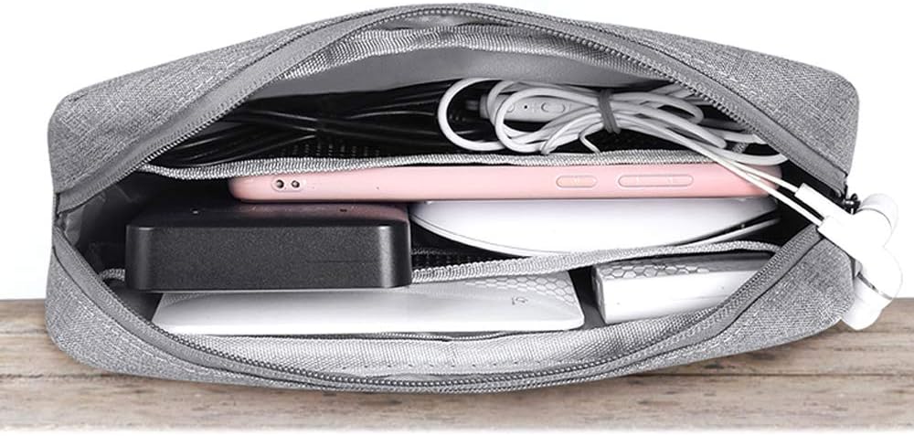 Universal Electronics/Accessories Soft Carrying Case Bag, Durable & Light-weight,Suitable for Out-going, Business, Travel and Cosmetics Kit (Small-Black)