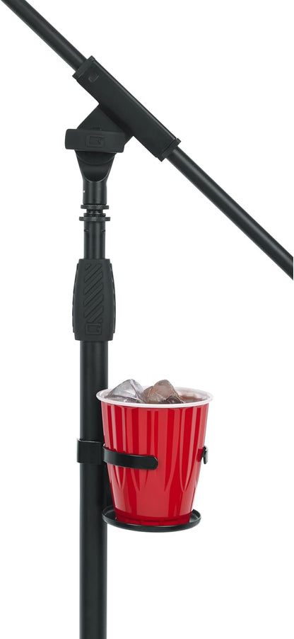 Gator Frameworks Microphone Stand Clamp On Drink Holder Holds Single Beverage, Cup (GFW-SINGLECUP)