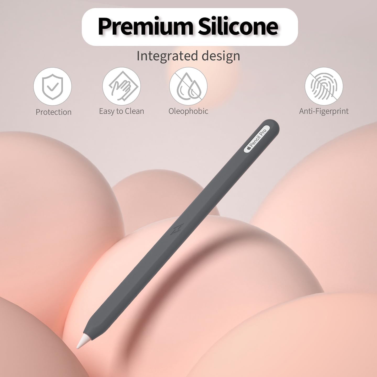 Ultra Thin Protective Pencil Cover for Apple Pencil Pro &Apple Pencil 2nd Gen Silicone Case Sleeve Compatible with Apple Pencil Pro (Pink)