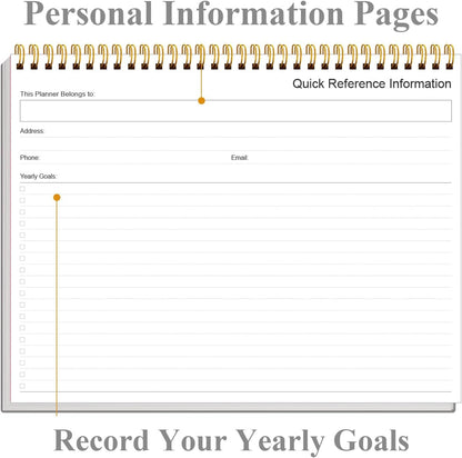 Weekly Productivity Planner - 8.5" x 11" Dashboard Desk Notepad Has 6 Focus Areas to List Tasks for Goals, Projects, Clients, Academic or Meal-Organize Your Daily Work Efficiently, 54 Weeks, Green